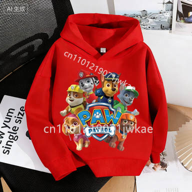 Cartoon Print Children Fall Spring Sweatshirt Kids PAW Patrol Hoodie Pullover Toddler 3-12 Year Boy Girl Casual Sweatshirt