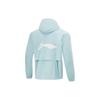 Li Ning Fitness Series UV Protection Water-Repellent Technology Breathable Loose Lightweight UPF50+ Raincoat Men outerwear Light-Blue AFDU679-3