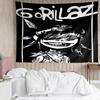 Tapestry zespołu Gorillaz do Estetycznej Sypialni, Tapety do Klasy, Dekoracja Ścienna do Salonu, Akademika, Biura, Idealny Kreatywny Prezent