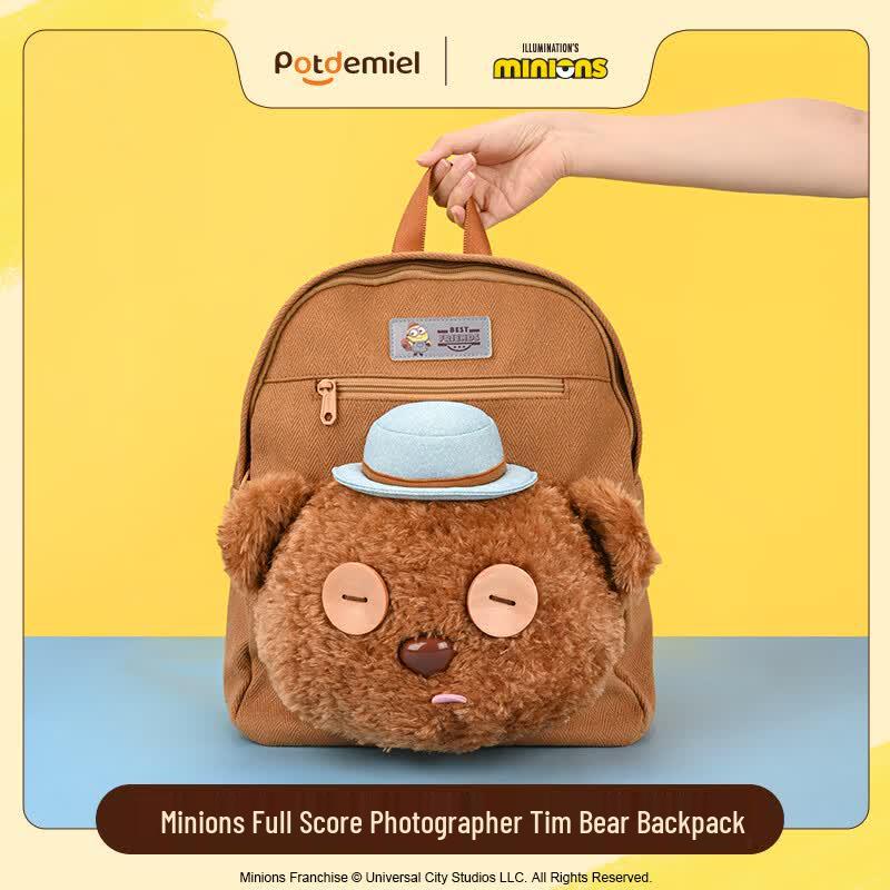 Minions Tim Bear Canvas Plush Backpack