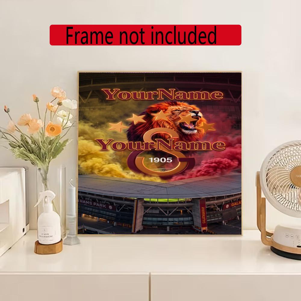 Galatasaray Customize Your Name Diamond Painting Round Diamond Diy Frameless Holiday Artwork Suitable For Home Office Wall Decoration