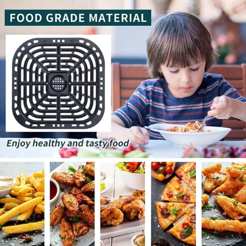 2 Pack Air Fryers Crisper Plate Air Fryer Grill Plate Non-Stick Fry Coating Pan