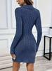 Elegant European Plus Size Long Sleeve Knit Sweater for Women