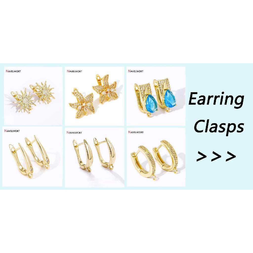 14K Gold Plated Brass With Zircon Spacer Beads Separator For Beads DIY Bracelet Necklace Making Accessories Jewelry Materials