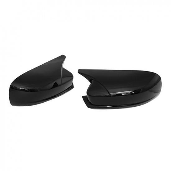 LH+RH For Dodge Charger 2015-2022 Black Horn Style Side Mirror Cover Shell Caps