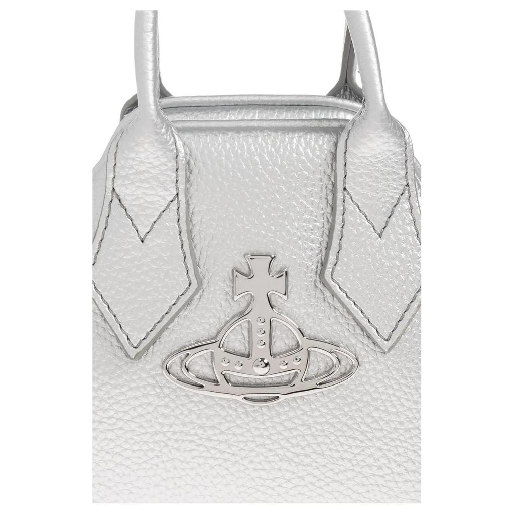 VIVIENNE WESTWOOD Yasmine Classic Brand Logo PU Crossbody Handbag Women Handbags Silver 5C010006WS000DQ401