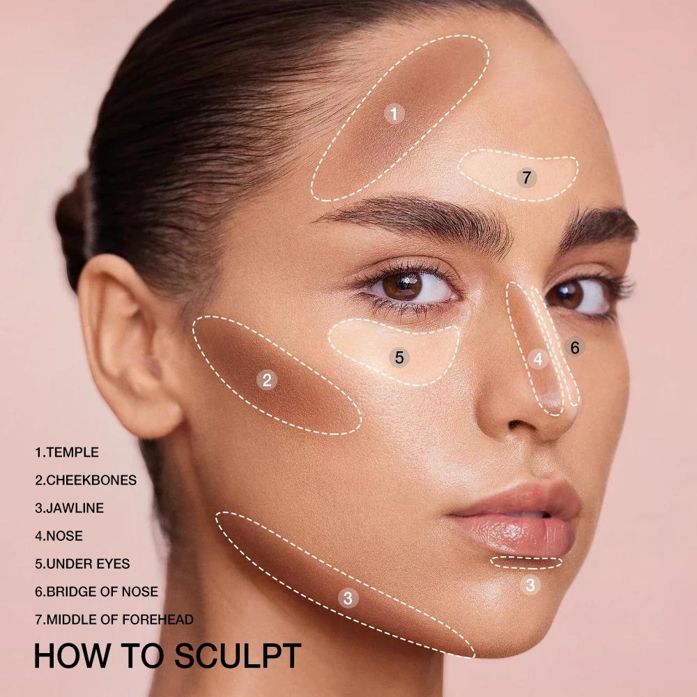 O.TWO.O Contour Stick Cream Stick illuminante leggero a lunga tenuta, facile da scolpire, correttore per il viso, abbronzante, penna per il contouring