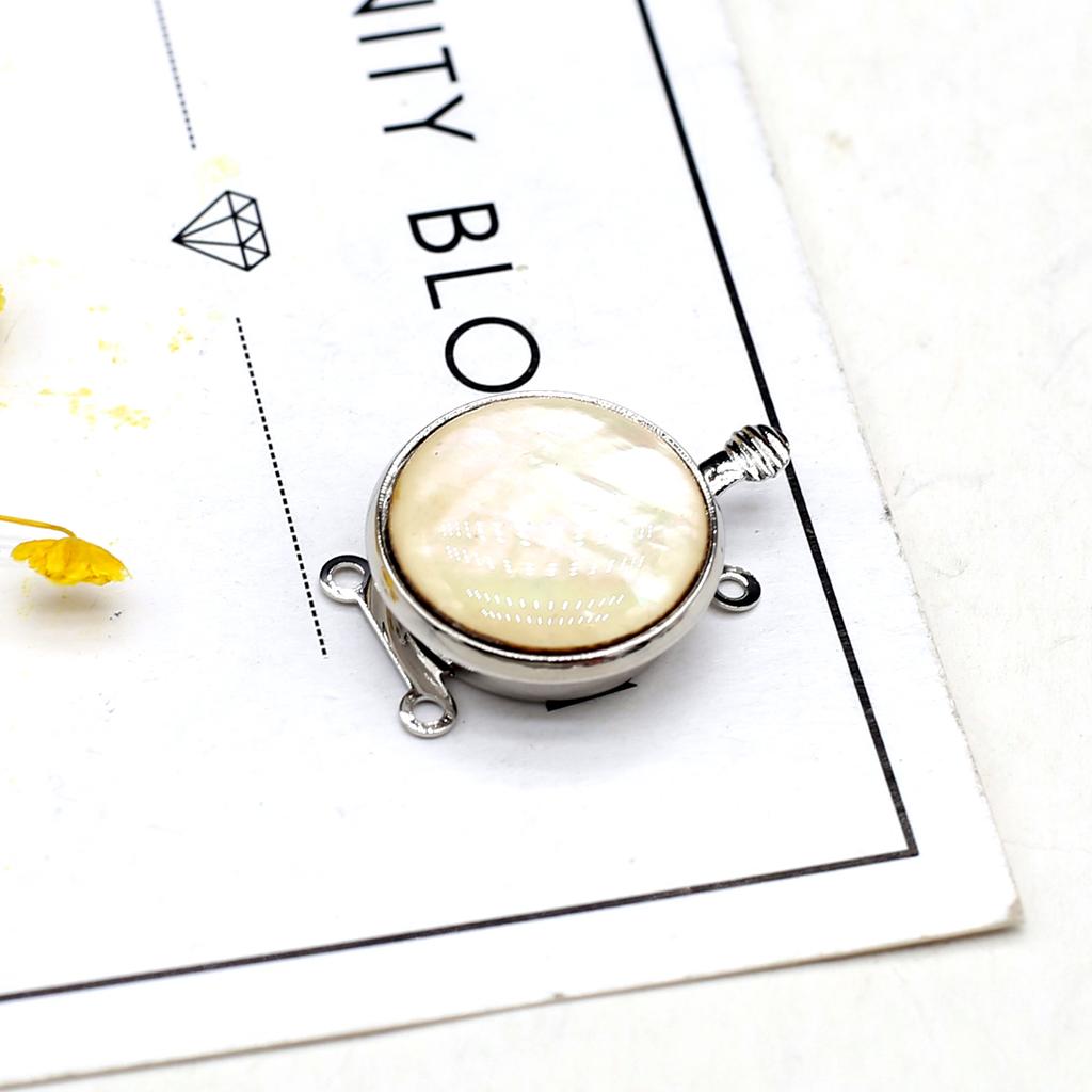 Natural Abalone Shell Pendant Necklace Connection Buckle Jewelry Circular Shape Choker Necklaces Trendy Elegant Gift Ideas Jewelry