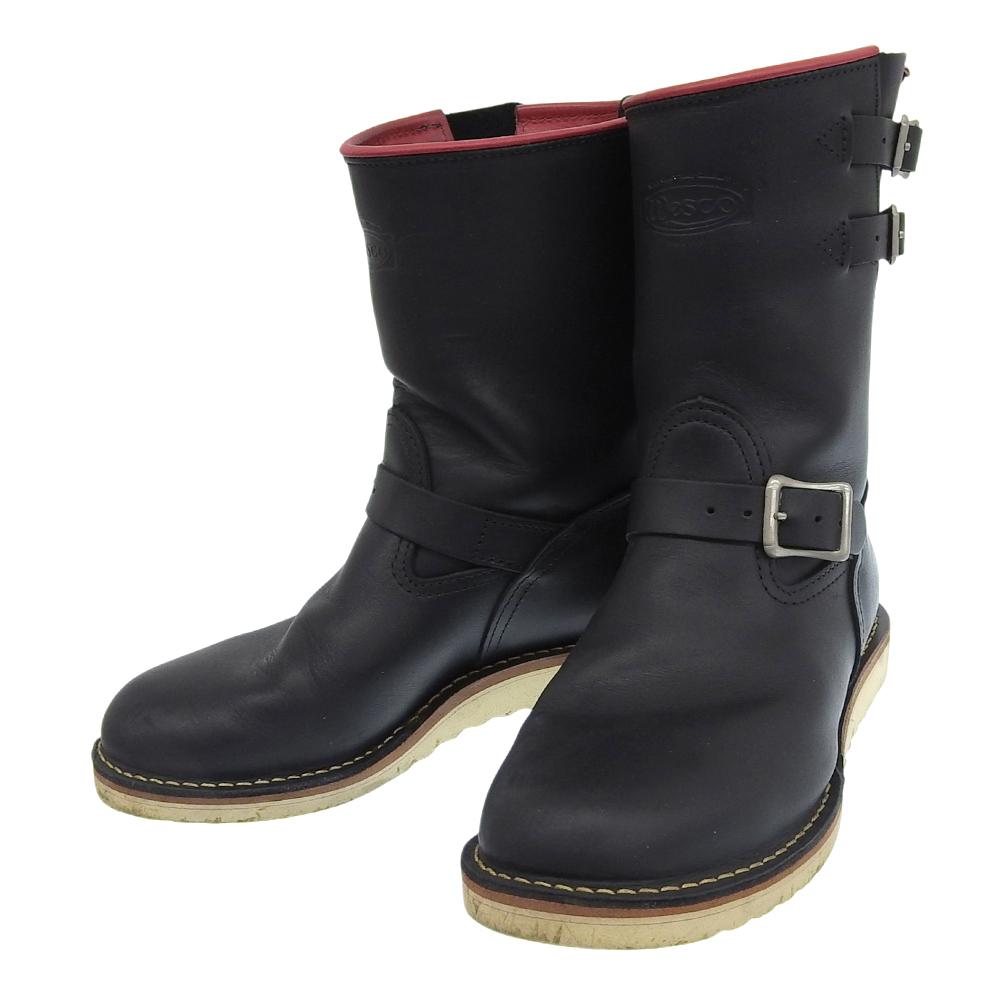 WESCO Custom Boss Leather Engineer Boots, Men's, Black, Size 9E, BK7709LL1010 Shoes 9E blackUsed