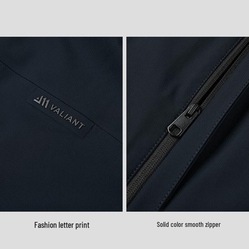 HLA Herren Jacke mit Buchstabenprint und abnehmbarer Kapuze