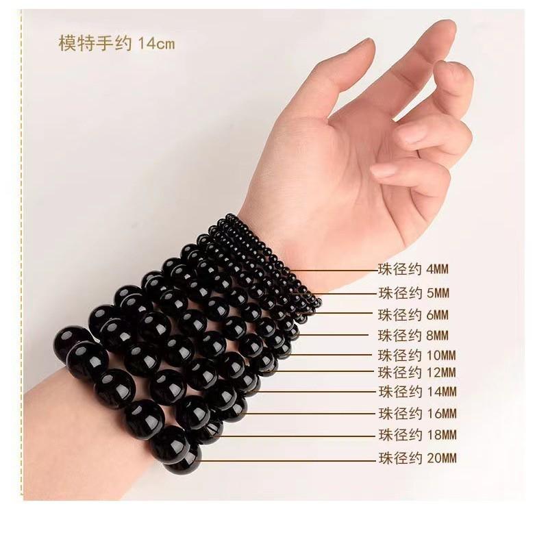 Natural Amethyst Crystal Bracelet With Black Phantom Red Resin Flower Beads 18 12mm Round Bead Unisex Handmade Jewelry