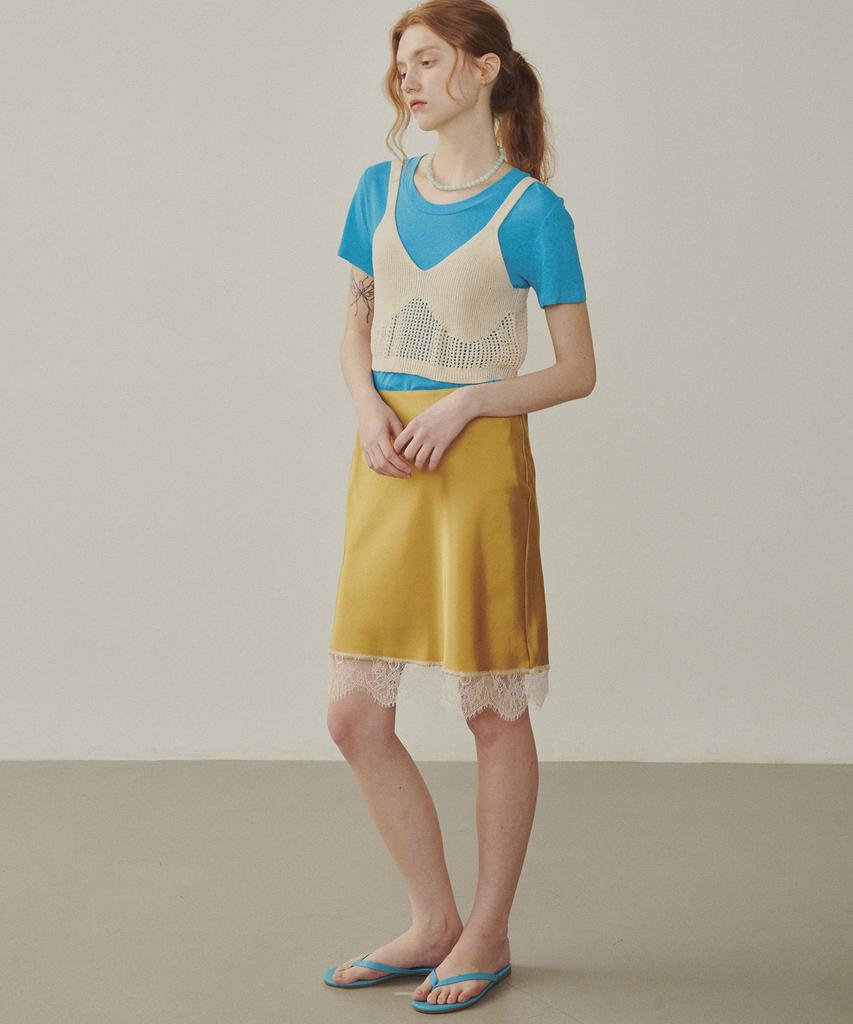Melly And Rose Rose Lace Satin Skirt (314809)