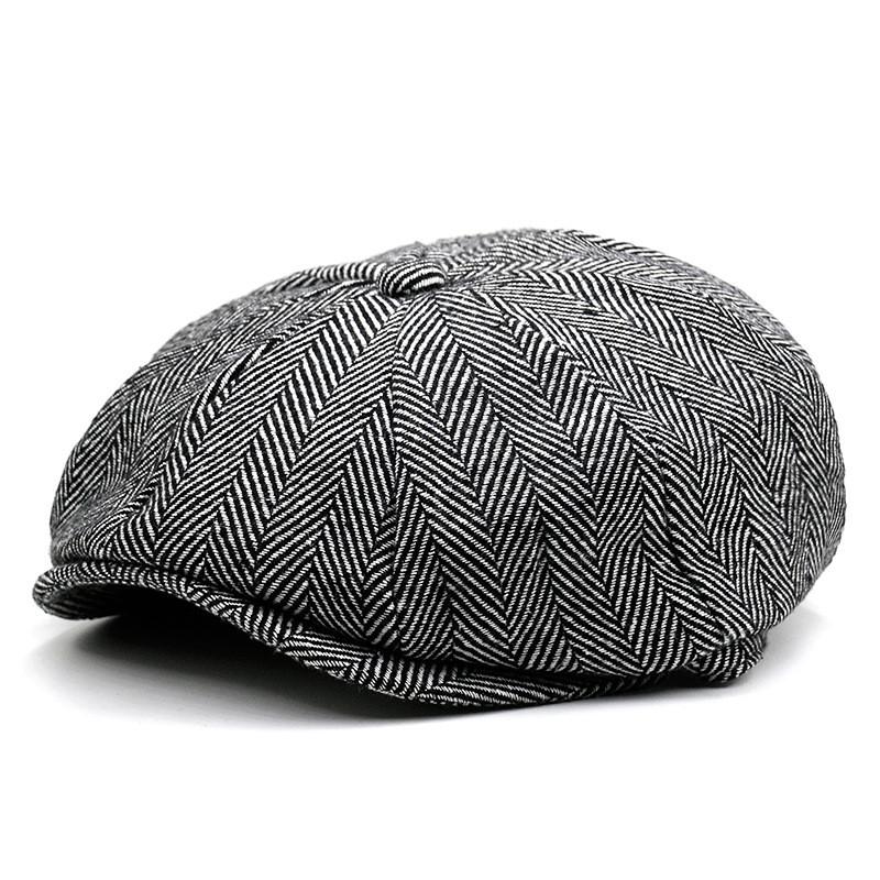 Wool Blend Octagon Hat For Men Women With Adjustable Fit For Winter Outdoor Casual Wear