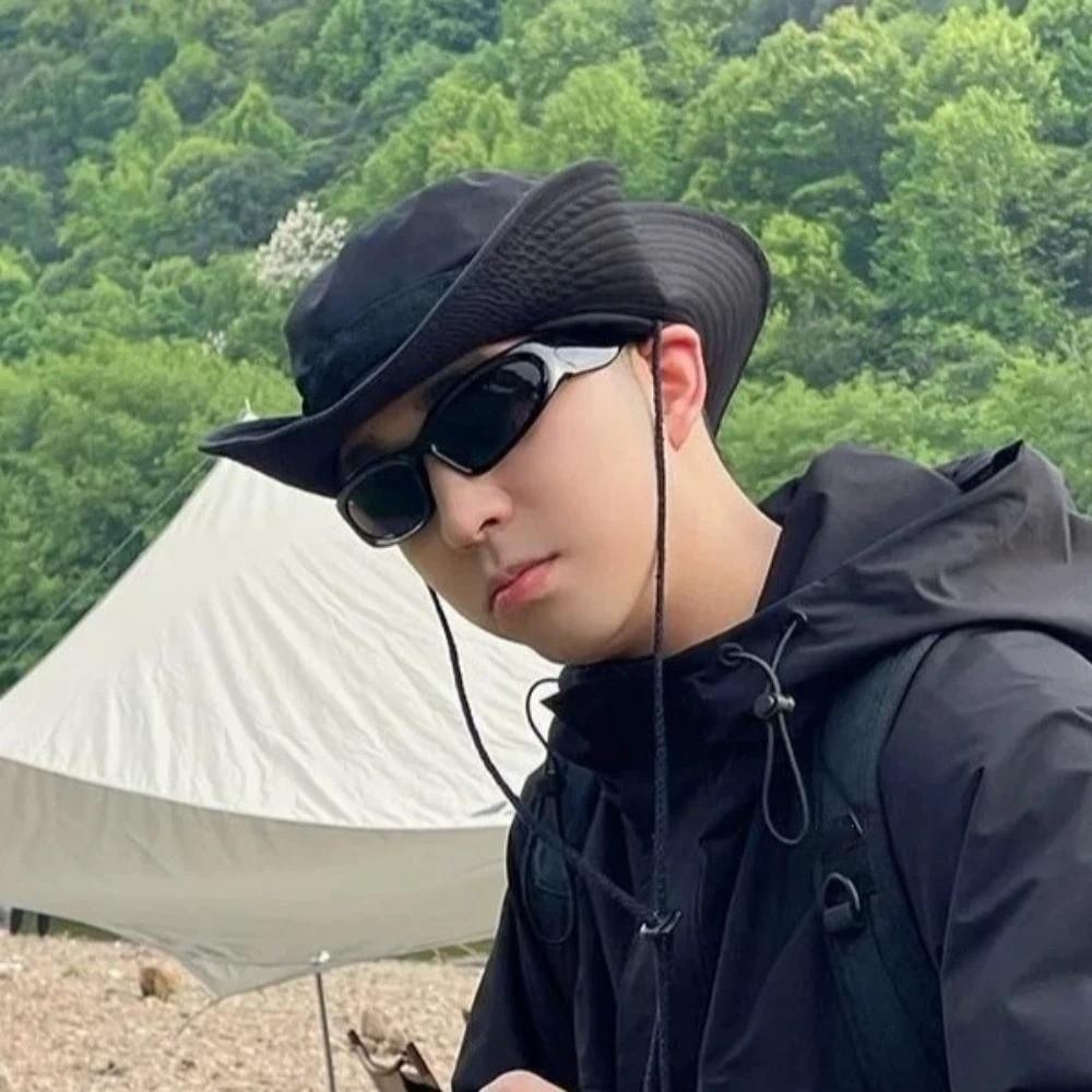 Men Wide Brim Fishing Hiking Cap Bucket Hat Sun Hat Neck Flap Cover