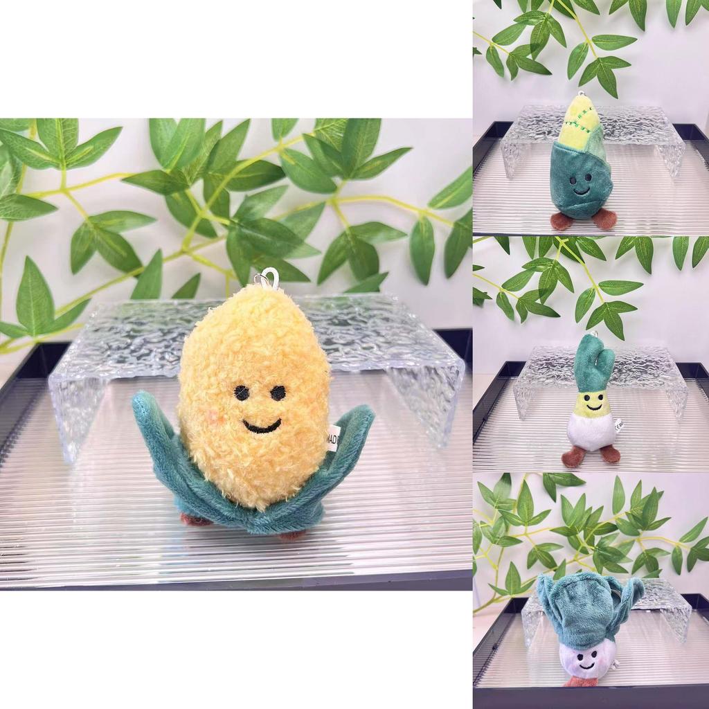 Adorable Plush Vegetable Keychain Plush Toy Featuring Cute Garlic Onion And Pepper Designs