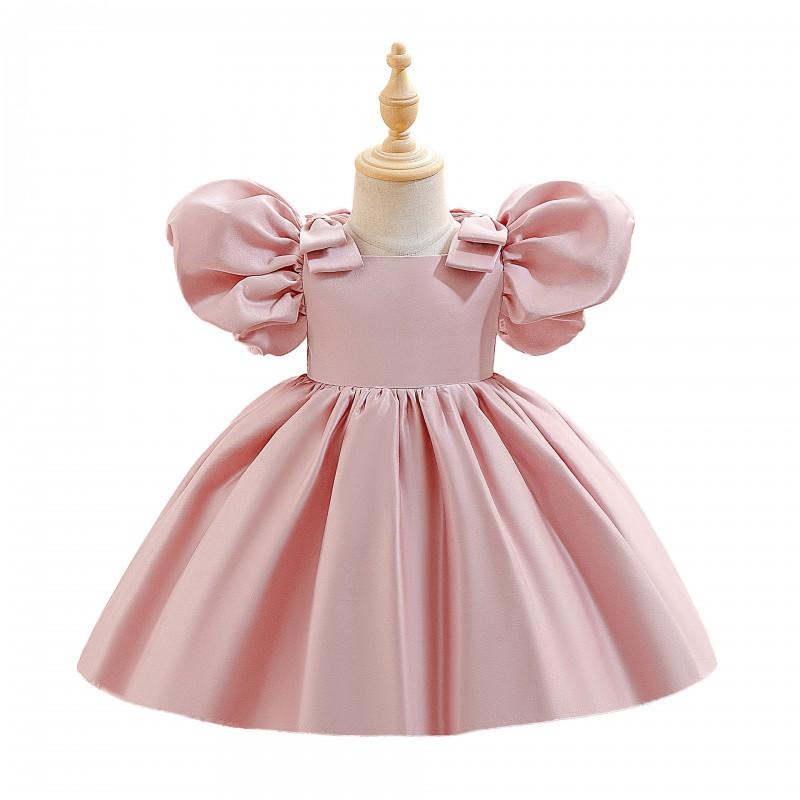 Baby Girls Princess Dress Birthday Party Wedding Piano Performance Pink Flower Girl Gown