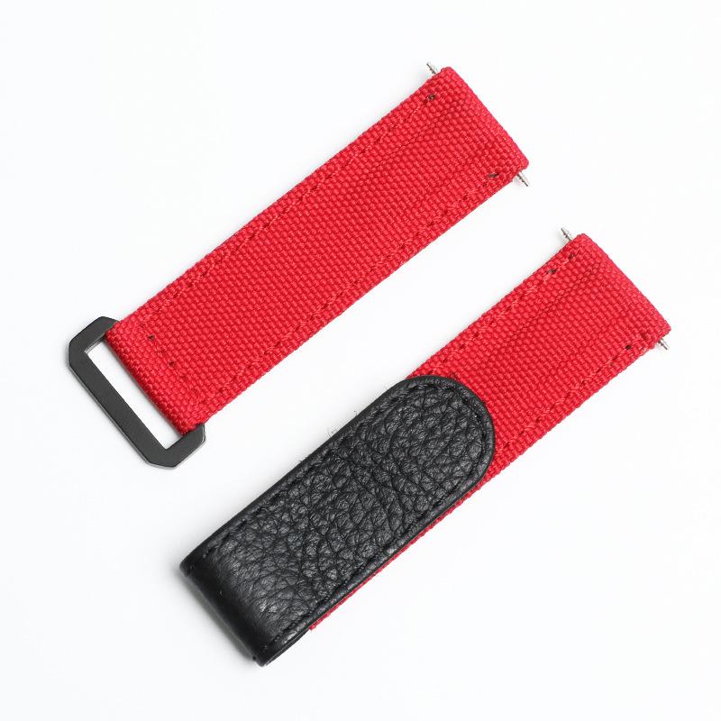 Rolex 20mm Nylon Canvas Leather Watch Band