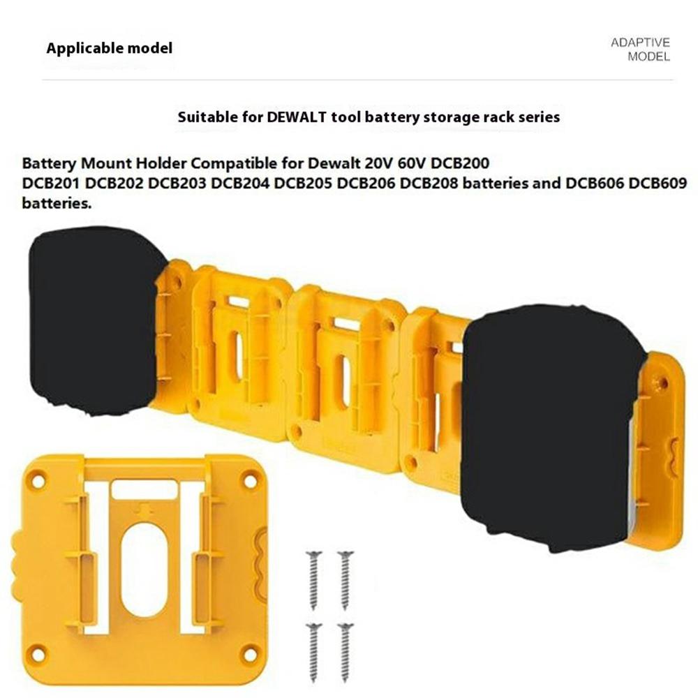 RIS-DW-1 12Pcs For Dewalt 20V/60V DCB200 Battery Holder Wall Storage Mounts Battery Rack