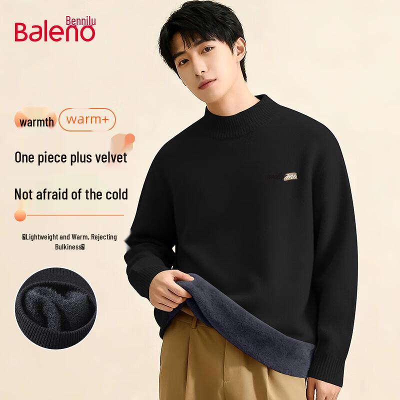 

Baleno Men s Fleece-Lined Half-Turtleneck Sweater L