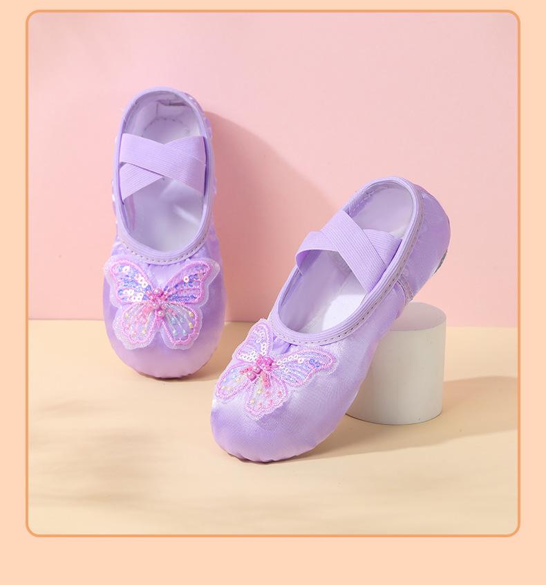 Růžové balerínky bez šněrování s měkkou podrážkou pro dívky