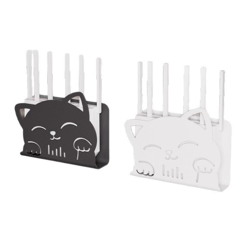 Raft de Depozitare Montat pe Perete pentru Router WiFi și Set-Top Box cu Gestionare Cabluri