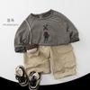 Kids Casual Loose Solid Cargo Pants Unisex Boys Girls Spring Autumn Long Pants