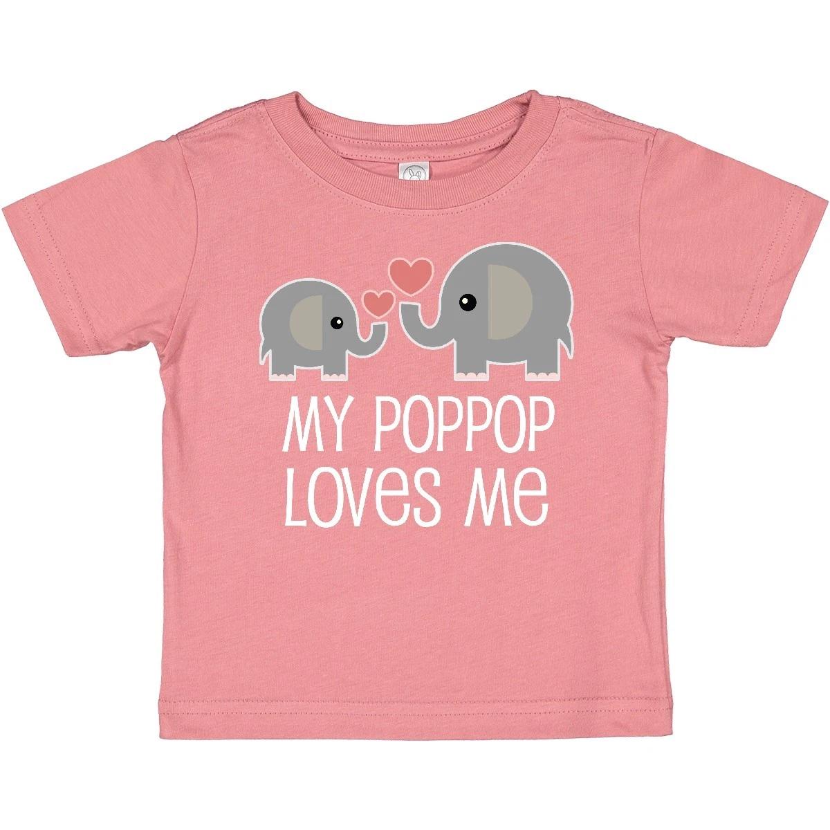 Inktastic My PopPop Loves Me Grandkids Baby T-Shirt From Grandpa Grandchild Boys 140