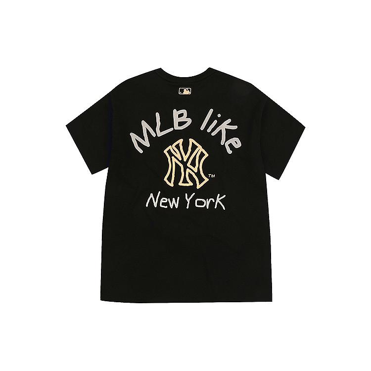 New MLB Set-in Sleeve T-Shirt Unisex Black 31TSSJ931-50L