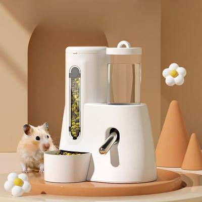 Mignon Petit Hamster Distributeur Automatique de Nourriture et d'Eau Bouteille d'Eau Ours Doré Gamelle Deux-en-un Vie