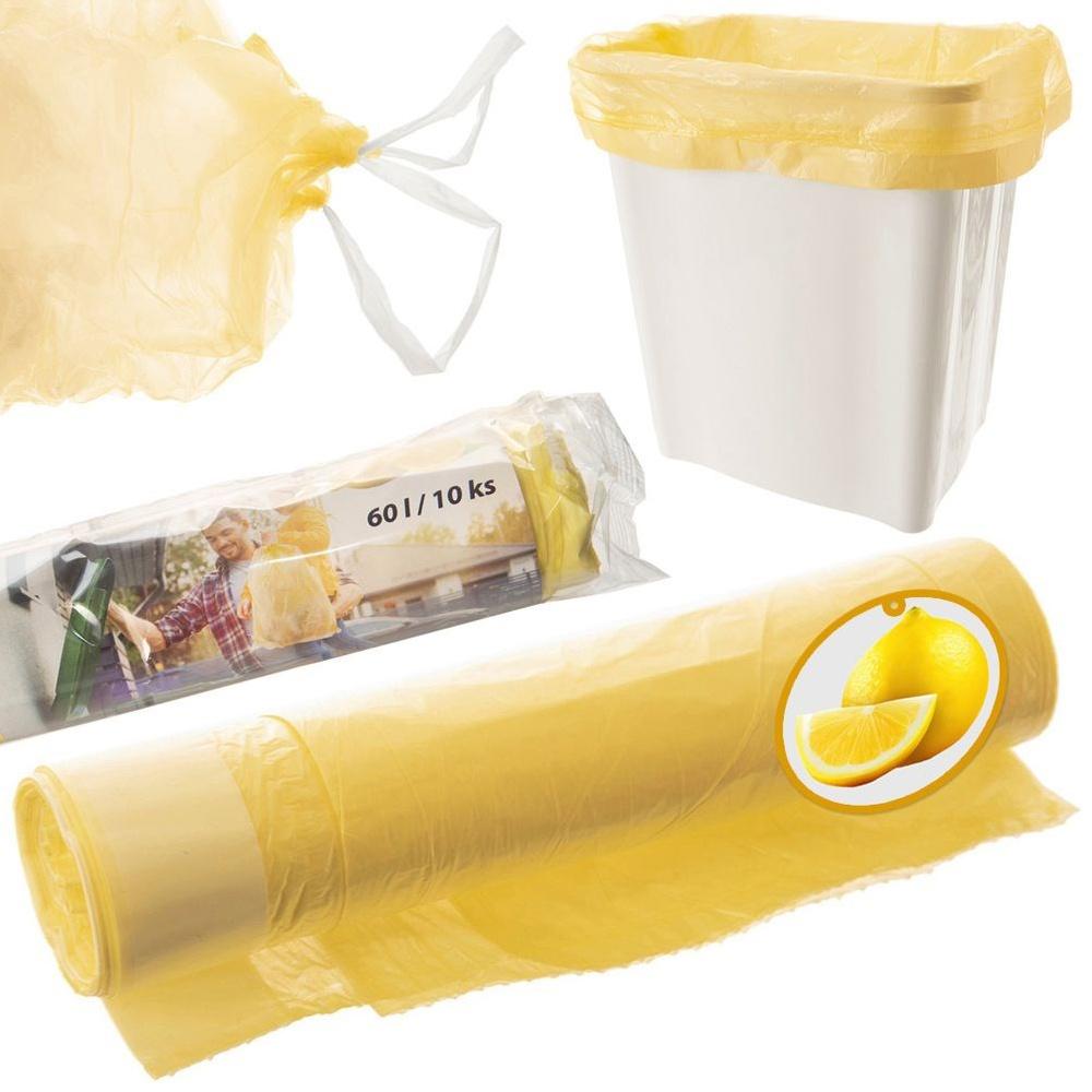 Zitronenduft-Müllbeutel 60 l 10 Stück.
