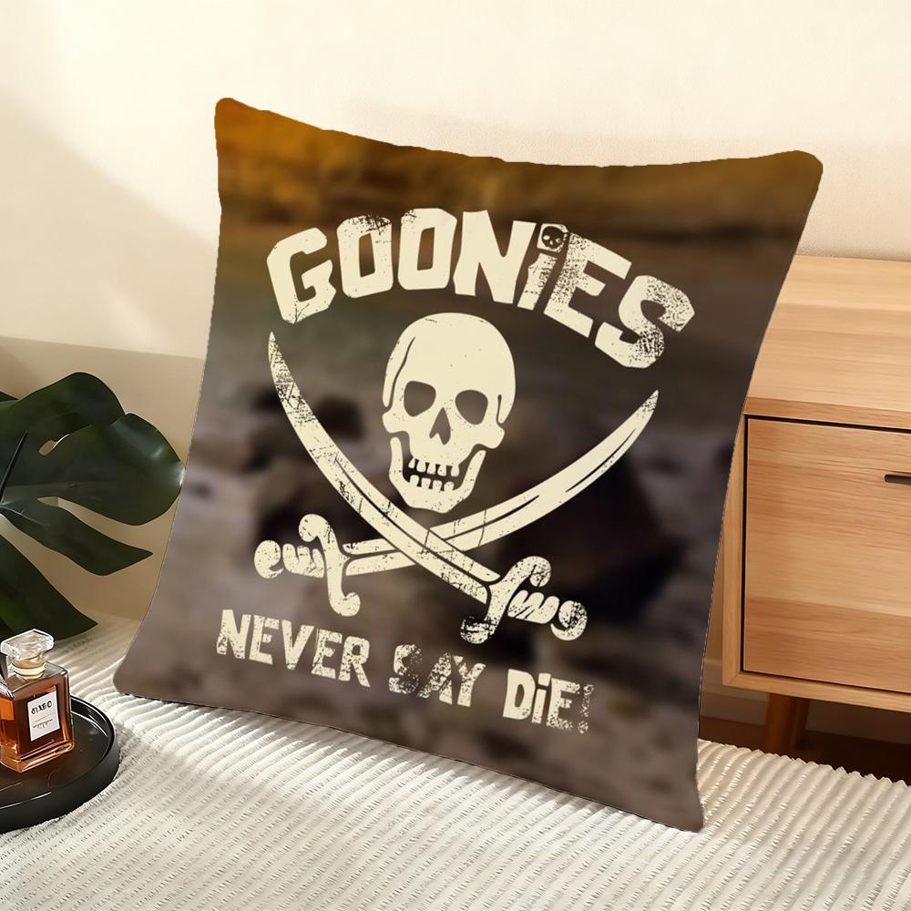 Movie G-Goonies Cushion Cover Soft Short Plush Pillow Cover Smooth Cozy Texture Aesthetic Cushion Case Home Decor
