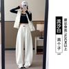 Gray Scimitar Wide-legged Women's New Spring and Autumn Small Lazy Loose Drape Casual Straight Sweatpants