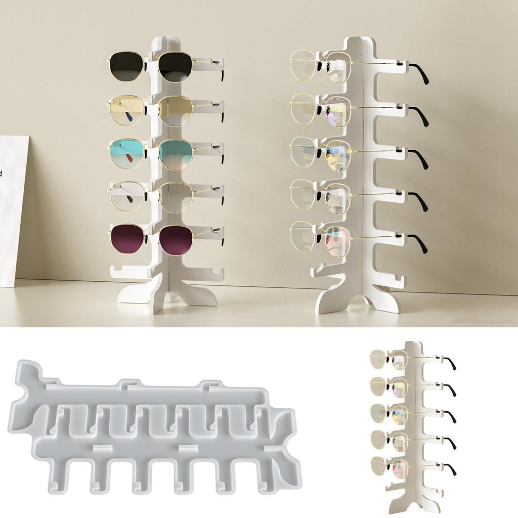 Multi-Layer Storage Mold White Sunglasses Rack Mold Glasses Holder Mold Multi-Layer For Home Display Crafting Projects Eyewear