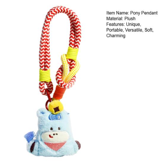 Yousheng Pony Pendant Year of The Horse Keychain Cute Horse Shape Good Luck Charm Lightweight Portable Bag Car Keychain Gift