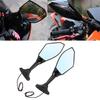 2 pcs LED Rearview Mirror Modified Motorcycle Mirror Lamp Shell with Light (black)