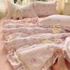 2025 Cloud-Feel Cotton Lace Summer Quilt Set, Machine Washable - Cool & Lightweight for Air Conditioning (Single/Double)