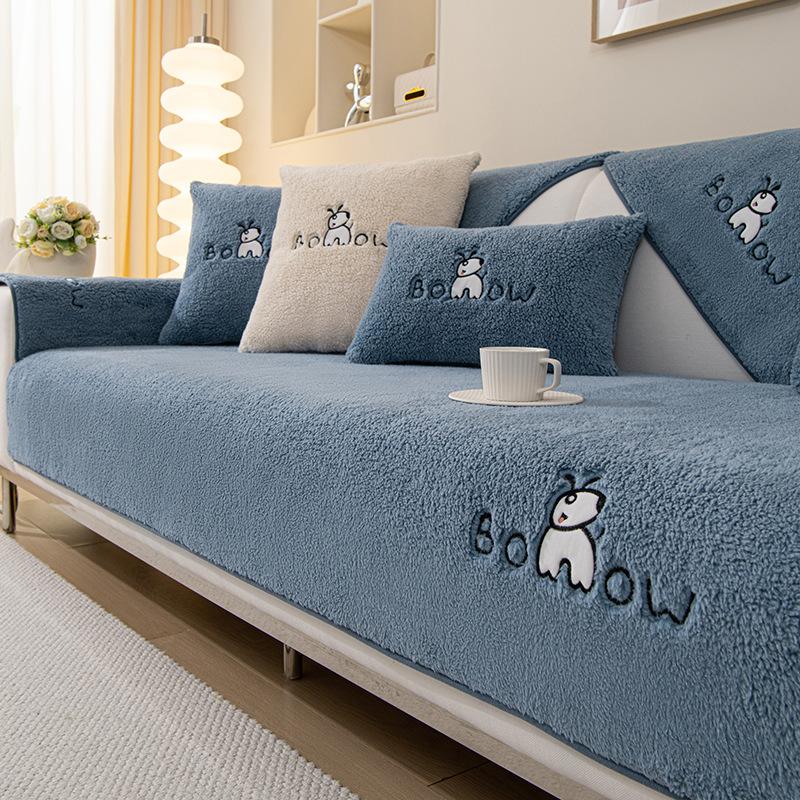Thickened Lamb Wool High-Grade Sofa Cushion Four Seasons Universal Sofa Cover Non-Slip Anti-Scratching Sofa Towel