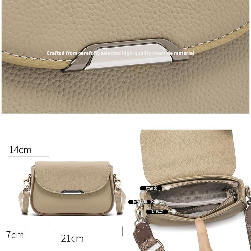 Damenledertasche Damen Umhängetasche neue Retro Pendler Schultertasche vielseitige kleine quadratische Tasche