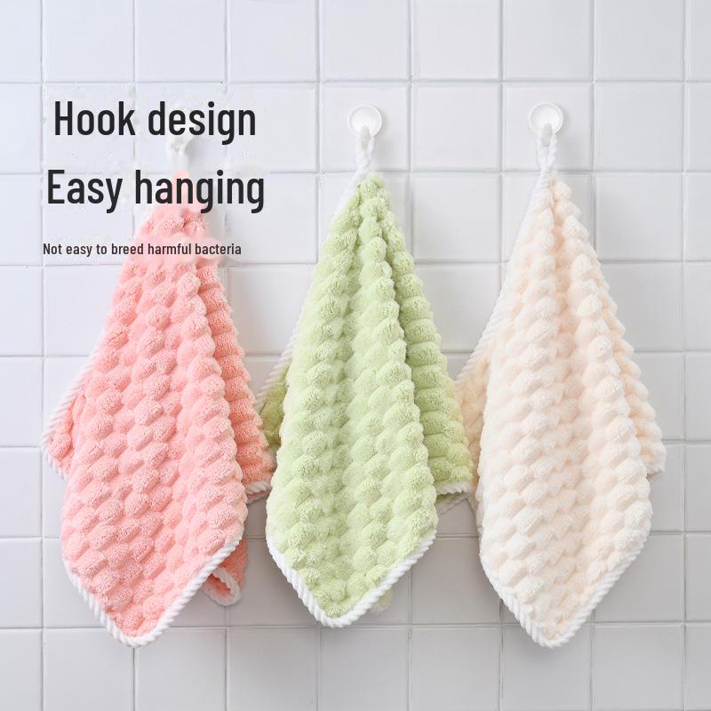 Jieliya Premium Coral Fleece Cat-Feel Towel - Absorbent, Thick & Soft for Face Washing & Bathing, 70x35cm