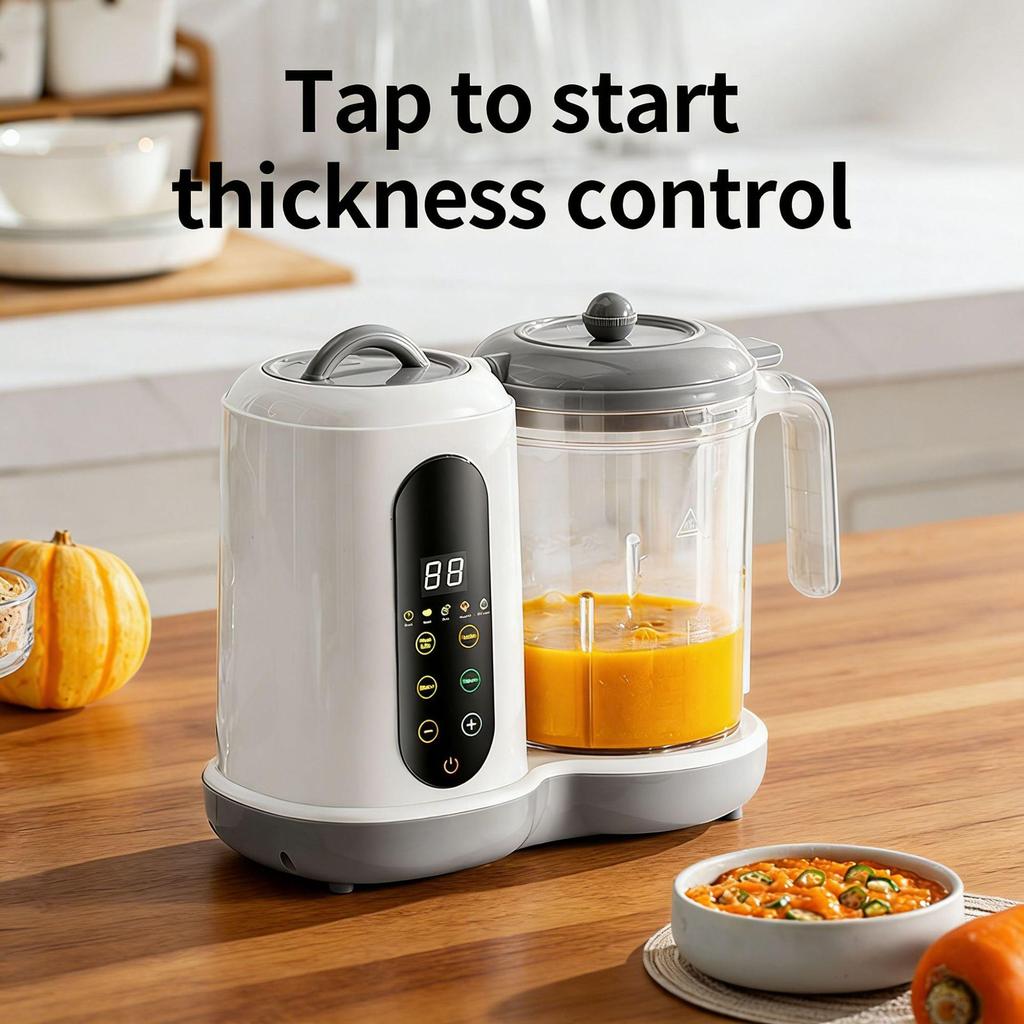EU/UK Baby Food Processor: Automatic Steamer, Silent Blender, Multi-Functional Puree Maker