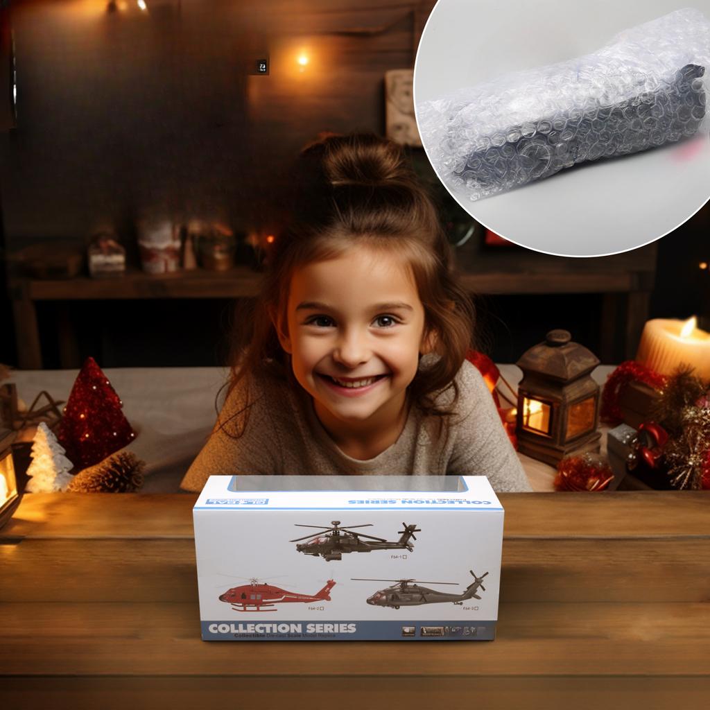 Black Hawk Helicopter Alloy Model with Display Stand & Gift Box Packaging Realistic Sound & Light Features Perfect for Display