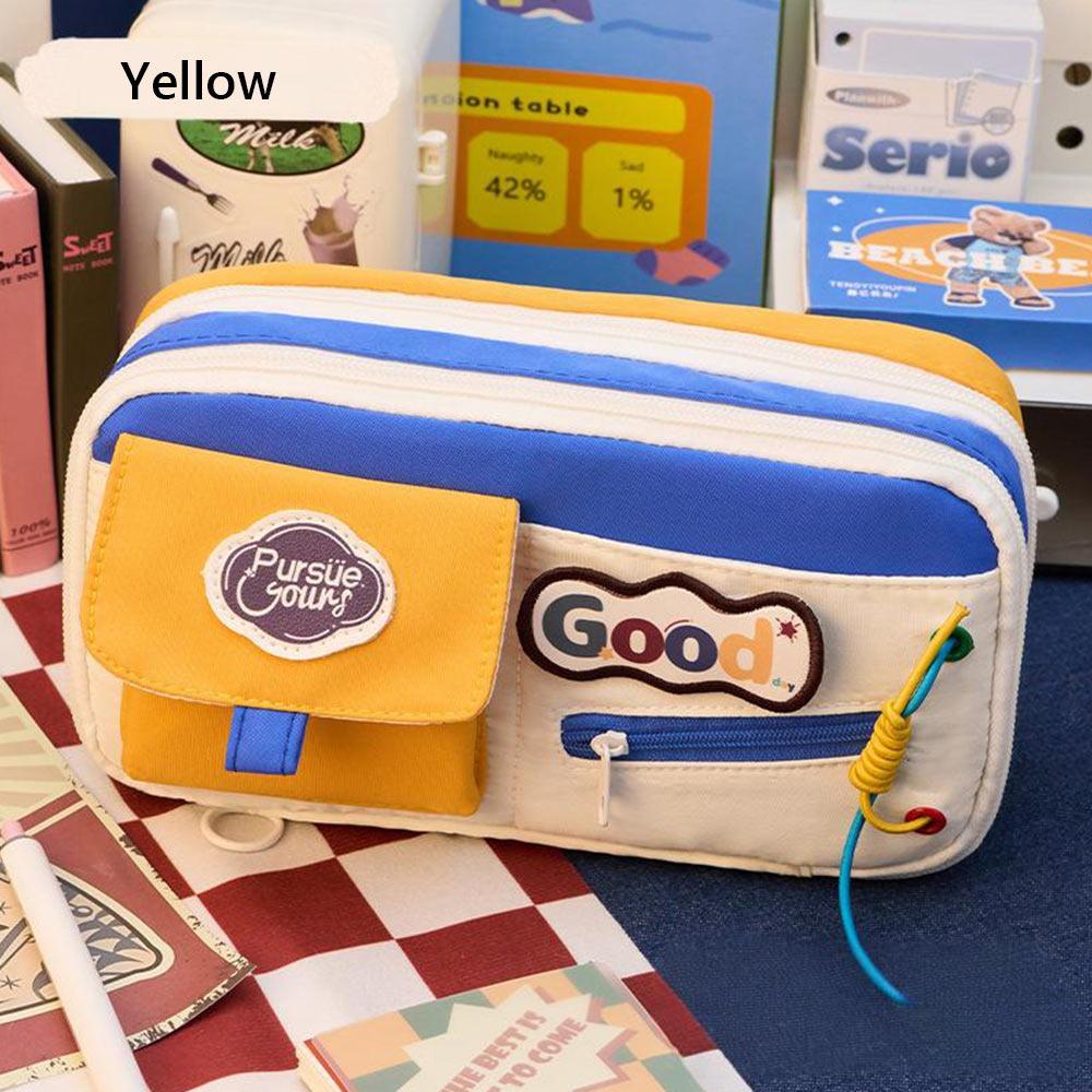 

Large Capacity Pen Bag Large Openin Design Stationery Organizer High Quality Stationery Bag Gift жовтий