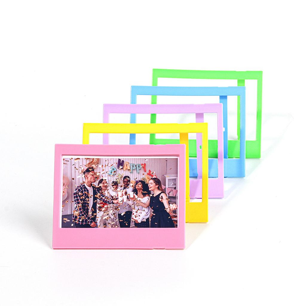 5Pieces Multicolored Mini Picture Frames for Instantly Photos Display Holder for Home Decors and Creative Photography