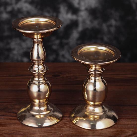 Iron Pillar Candle Base Holder Candlestick Stand Wedding Party Home Decoration