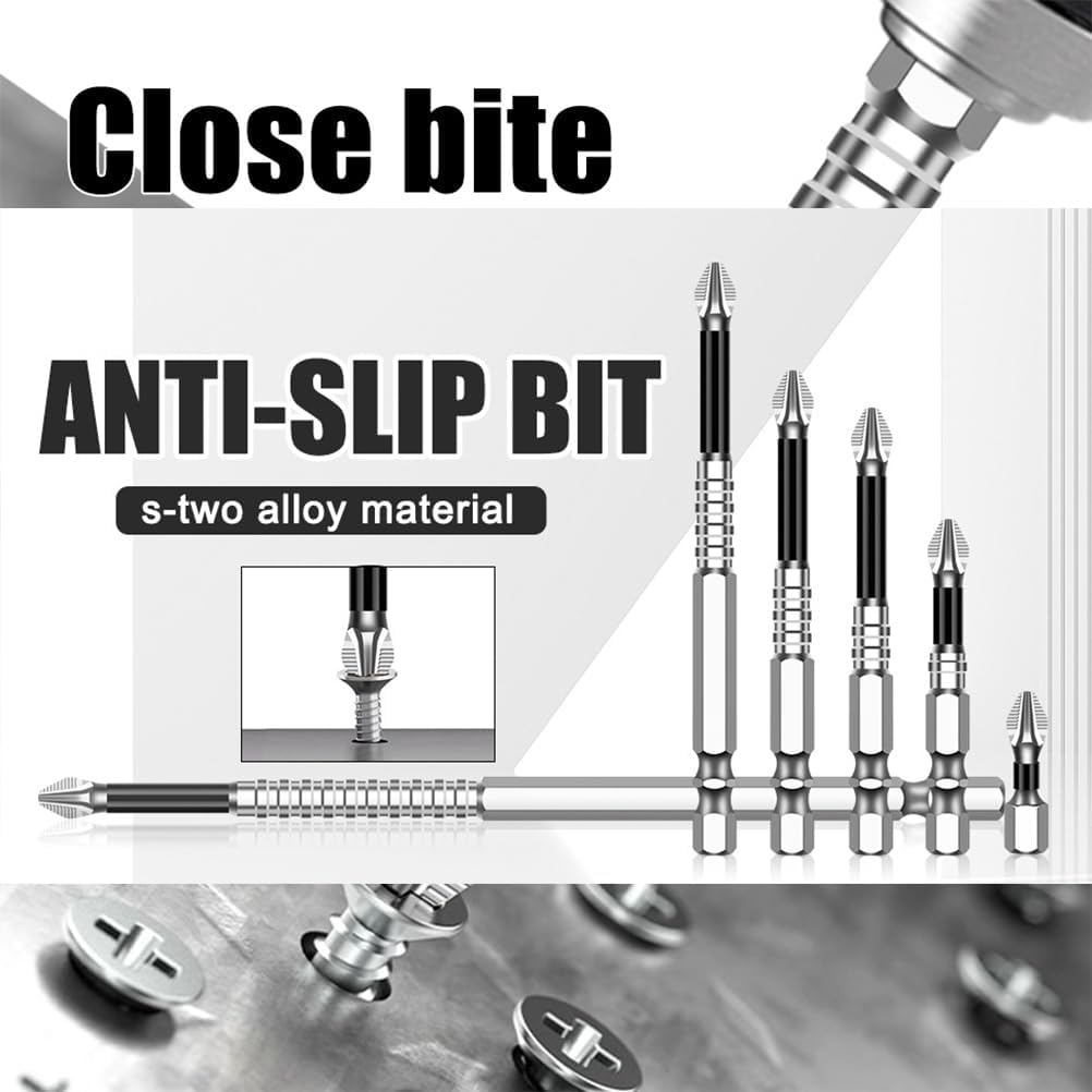 High Magnetic Screwdriver Drill Bit Set,Relaxrich Strong Magnetic Drill Bits For Metal,Lifesparking Anti-Slip Electric Durability Screwdriver Set 25
