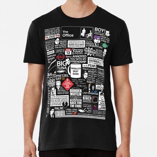 Wise Words From the Office Quotes T-Shirt XL