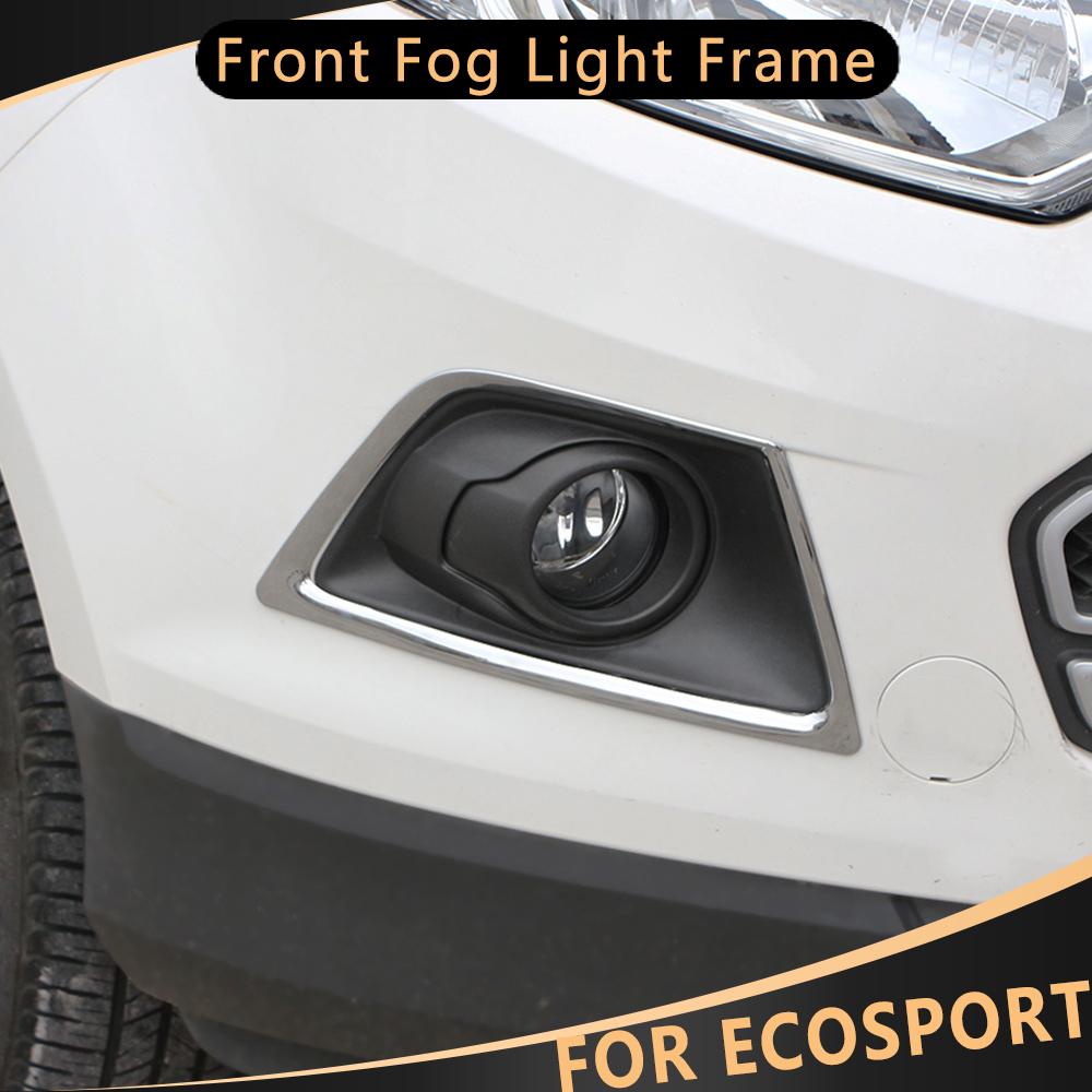 2 Stücke Chrom Auto Nebelscheinwerfer Lampenrahmen Dekoration Aufkleber Abdeckung Trim für Ford Ecosport 2013 2014 2015 2016 2017