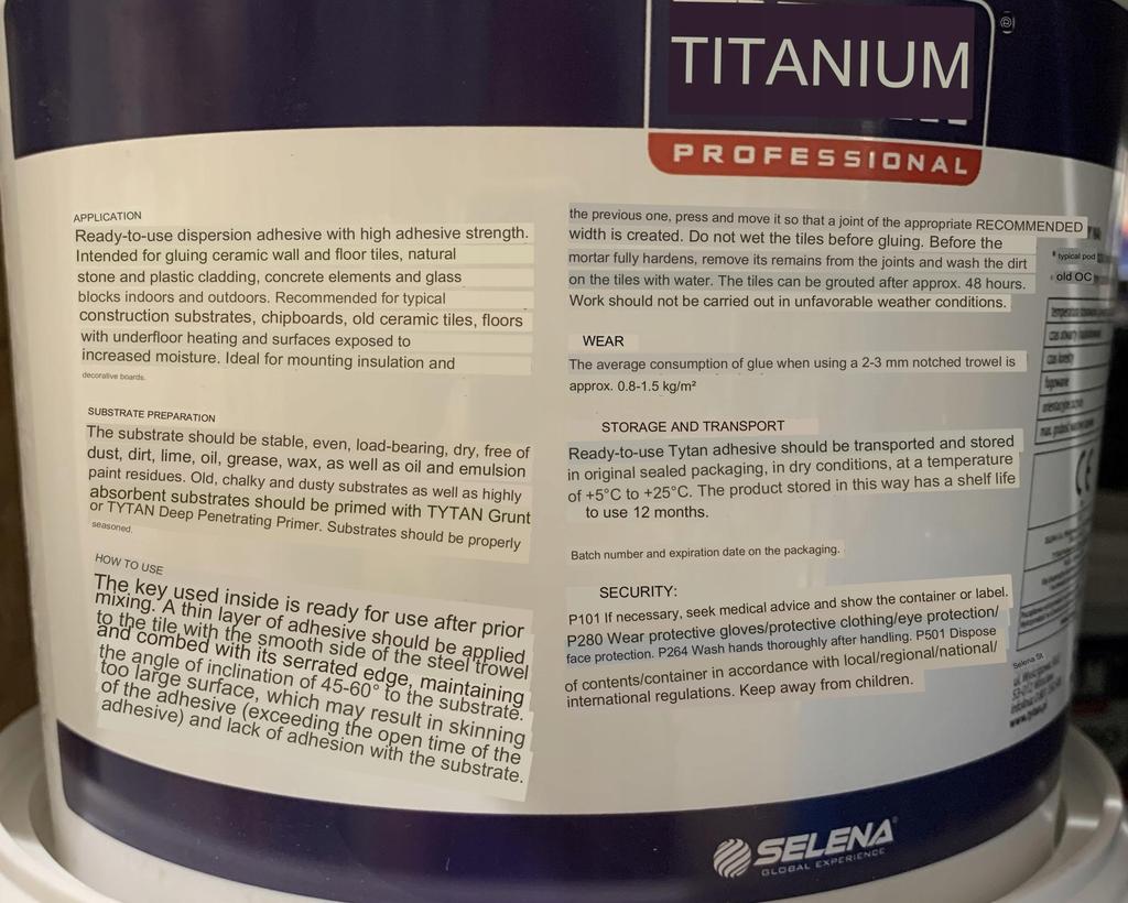 Ready-mixed ceramic tile adhesive 5 kg