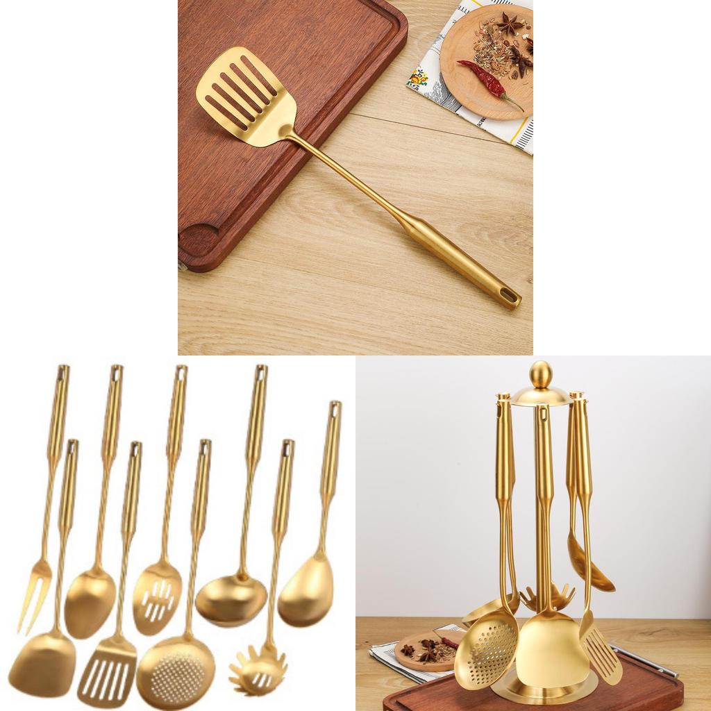 Conjunto de Utensílios de Cozinha em Aço Inoxidável Com Resistência a Altas Temperaturas Para Entusiastas da Culinária Doméstica