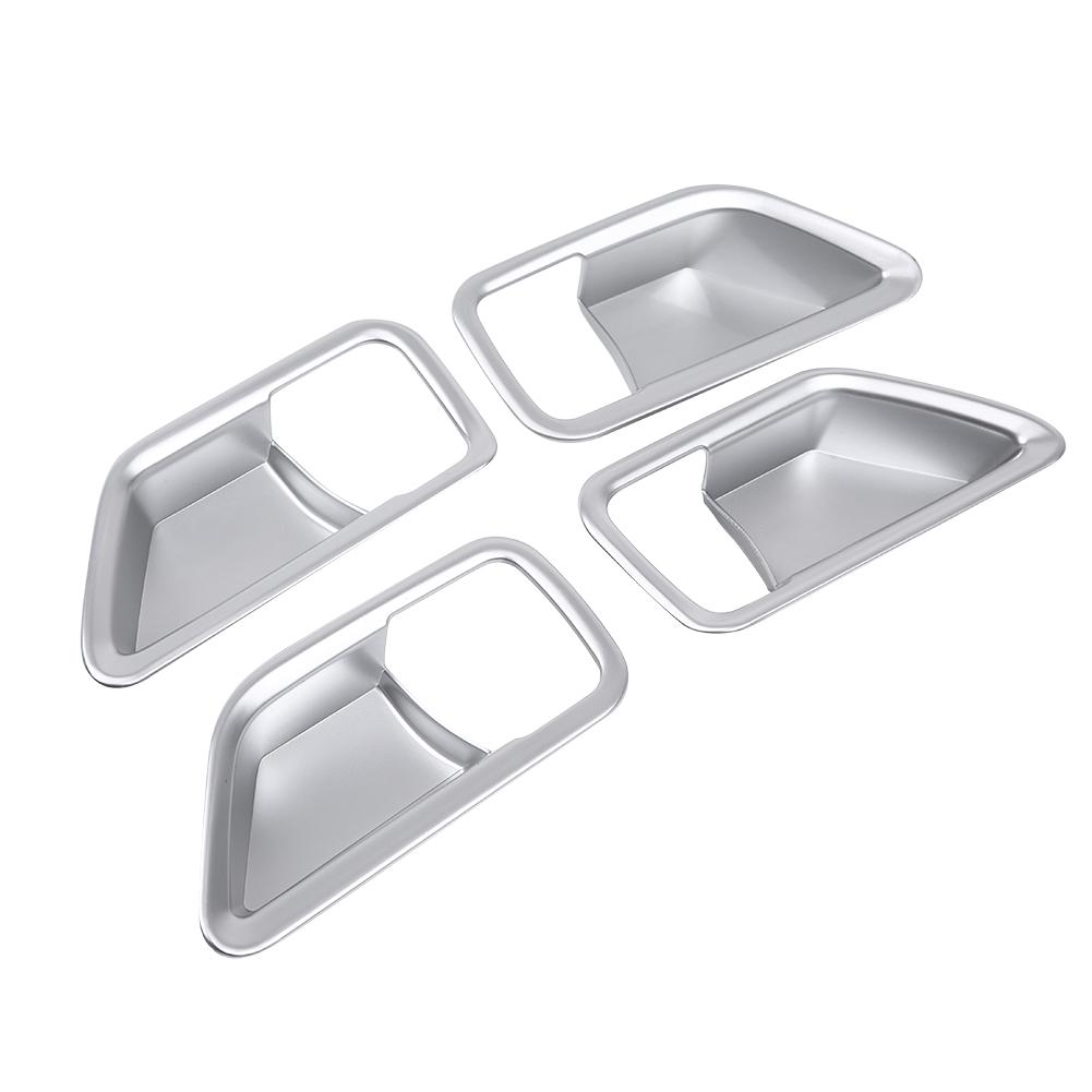 For Suzuki Vitara 2016 2017 2018 4Pcs Silver Chrome Car Interior Door Handle Bowl Decorative Cover Trim